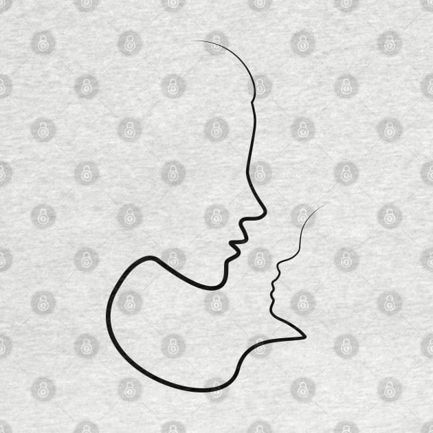 Mother And Baby | One Line Art | Minimal Art | One Line Artist | Minimalist by One Line Artist